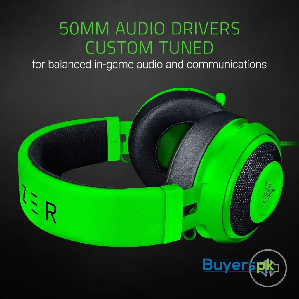 Razer Kraken Pro V2 - nalog Gaming Headset - Green - Oval Ear Cushions - Headset Razer Kraken Pro V2 - nalog Gaming Headset - Green - Oval Ear Cushions - Headset